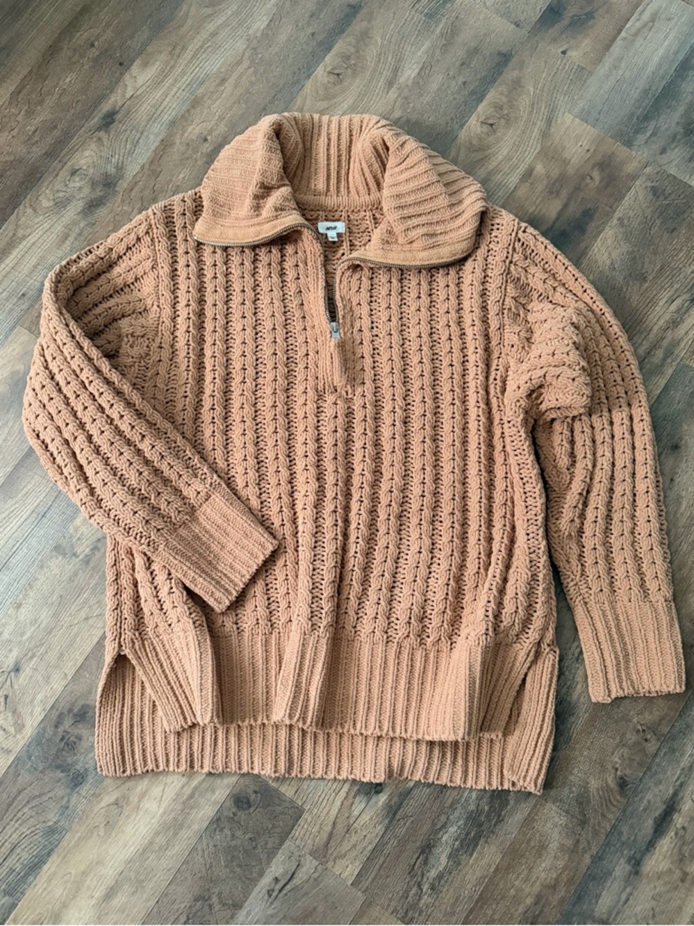 Aerie | Chunky Cable-Knit Half-Zip Sweater Oversized Small